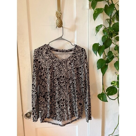 LOFT outlet women’s size medium abstract shirt - Picture 1 of 7